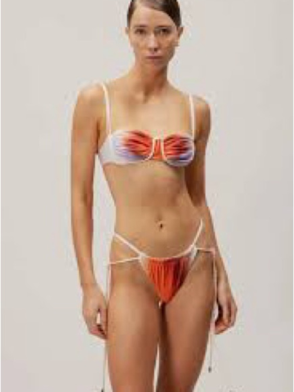Baobab Collection Orange to Purple Ombre Rope-Trim Bikini - Picture 6 of 7